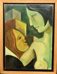 Ismael NERY (1900-1934) - óleo s/ papel colado, medindo: 19 cm x 24 cm (atribuído)