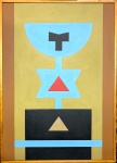 Rubem VALENTIM (1922-1991) - acrílico s/ tela, medindo: 70 cm x 60 m