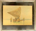 Raimundo CELA (1890-1954) - desenho s/ papel, medindo: 32 cm x 22 cm e 34 cm x 39 cm (atribuído)
