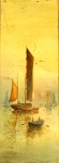 Carlos BALLIESTER (1870-1927) - óleo s/ tela, medindo: 53 cm x 20 cm