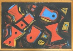 Iberê CAMARGO (Attrib.) (1914-1994) - óleo s/ tela, medindo: 36 cm x 25 cm