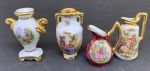 MINIATURA- LIMOGES- MADE IN FRANCE- lote contendo 4 peças de coleção da renomada LIMOGES , contendo 4 vasos. Espetaculares!