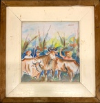 Antonio Gonçalves GOMIDE (1895-1967) - aquarela s/ papel, medindo: 26 cm x 28 cm e 45 cm x 46 cm 