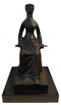 CESCHIATTI Alfredo - Linda escultura em bronze patinado, representando Justiça, medindo: 53 cm alt.