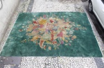 Excepcional e grande tapete em seda autentico chinês feito à mão medindo 3,70 m x 2,50 m = 9,25 m²