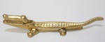 Quebra nozes em bronze maciço representando jacaré. Medida: 21 cm