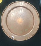 Medalhão de parede em cobre. Medida:48 cm de diâmetro