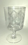 Saint Louis, France - Excepcional taça para vinho tinto ou água, de fino cristal francês Saint Louis, lavrado no estilo geométrico, Art Déco. Med. 13cm de altura.