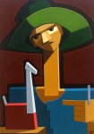 Manassés - quadro óleo sobre tela 50x70cm trabalho de 2012. este artista fez a apresentação da novela Cabocla da Rede Globo