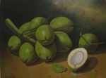 Bernadete Maia - Quadro óleo sobre tela Cacho de Coco 60x80cm com moldura
