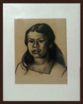 Lula Cardoso Ayres - Quadro carvão  sobre cartão 35x43cm de 1943 excelente trabalho de um dos maiores pintores da arte pernambucana, raridade