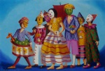 Pedro Souza - Quadro óleo sobre tela 40x60cm tema bloco de carnaval, este artista é um dos mais talentosos da arte pernambucana, tem obras vendidas para Estados Unidos e Europa , esta catalogado nos Anuários pernambucano de arte 2012 e 2014