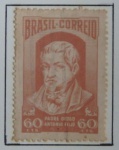 Filatelia-Selos do Brasil - Emissão Padre Diogo Antônio Feijó  -  1952 - 60 cts.