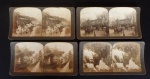 COLECIONISMO - Antiga fotografia em 2 D - 4 Antigos cartões stereoscópicos de Paisagens.