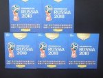 COLECIONISMO - Álbum Fifa World Cup - Russia 2018 incompleto com apenas  6 figurinhas soltas - Total 5 peças.