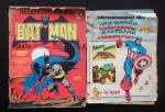 COLECIONISMO - Dois Almanaques antigos no estado - Sendo um Batman de 1975 Edição da Ebal e um Capitão América de 1976 da Bloch - Tamanho Grande. Med. 26cm x 33cm.