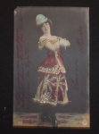Cartão Postal Antigo (1905)  Confeccionado com purpurina. Med. 8cm x 14cm