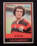 COLECIONISMO - Card Antigo do Chicletes Ping Pong - com Junior jogador do Flamengo.
