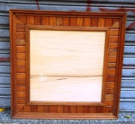 Moldura em madeira de demolição .Med.: 81x80 cm