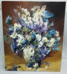 Bernardii (Bernardo Lemes de Andrade) - Quadro óleo sobre tela, Floral, 1976. MEDINDO 55 X 46 cm