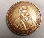 NUMISMÁTICA - EXONÚMIA - Medalha Notre Dame de Lourdes- Sainte Bernardette  - 1844 - 1879, material metal, Medindo 3,5 cm