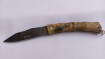 Canivete Colecionável Camuflado Lâmina Negra; aprox. 17,5 x 2cm, conservada