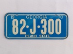 Placa GEORGIA "Peace State", E.U.A., alto relevo, em Miniatura; aprox. 12 x 5cm