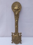 Aplique Bronze, Retratando Imagem em Alto Relevo, Rodeio, Made Argentina; aprox. 40 x 10cm