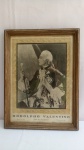 Quadro Emoldurado Homenagem Grande Artista "Rodolpho Valentino" Valsa Flor da Saudade; aprox. 35 x 27 x 2cm, madeira/vidro