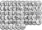 USA-Coleção completa de quarters 25 cents dollar-50 Estados + 6 Territórios todas FC -  Letra P