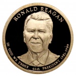 USA - Moeda de 1 Dollar- "Série Presidentes" - 2017 - Ronald Reagan - Letra P - FC