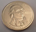 USA - Moeda de 1 Dollar- "Série Presidentes" - 2007 - John Adams - Letra P - FC