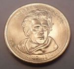 USA - Moeda de 1 Dollar- "Série Presidentes" - 2008 - Andrew Jackson - Letra P - FC