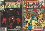 2 Gibis Hq Quadrinhos Marvel Comics Homem Aranha e Capitao America  -Editora Abril 1995/1983