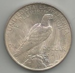 USA -  Peace Dollar - Prata  -1922 - 40 mm - 27 Gramas