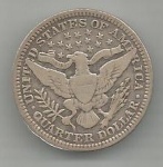 USA - Barber Quarter Dollar -  Prata  - 1910 - 25 mm - 6 Gramas