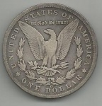USA - Dollar Morgan - 1887 - Prata - 39 mm - 26,7 Gramas