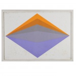 Hercules Barsoti, Geométrico. Gravura colorida 5/10.Assinado cid e datado de 91. 48 x 68 cm.