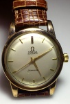 Relógio Omega Automático Martelo, caixa de aço inox chapeada a ouro de 34 mm de diâmetro original, década de 70, em perfeito estado