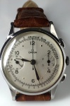 Relógio  Omega Uni - Compax, Cronômetro, calibre 33.3, um dos mais raros calibres da Omega Tissot Wacth Co., caixa em aço inoxidável de 37mm original, década 40, movimento a corda, em perfeito estado de conservação e funcionamento