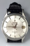 Relógio Omega Automático Constelletion Cronômetro certificaçaõ oficial, date, caixa em aço inoxidável de 34mm, mostrador `guarda-chuva`, década 70, em perfeito estado