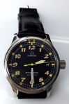 Relógio Omega Dynamic Automático Date, Caixa de aço inox original de 36 mm de diâmetro, mostrador preto original, coroa rosqueável, vidro em cristal de safira, em perfeito estado