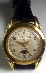 Lady Vintage – Relógio Automático, caixa de 30 mm de diâmetro, folheada a ouro, triple date com fases de lua, mostrador original, década de 60