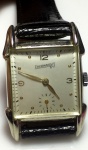 Lady Vintage – Relógio Eberhard, mecanismo a corda, caixa quadrada de aço inox de 2,5 X 2,5 mm, em perfeito estado, década de 50