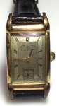 Lady Vintage – Relógio Election Grand Prix,  mecanismo a corda, caixa retangular folheada a ouro de 20 X 24 mm, mostrador original, em perfeito estado, década de 60
