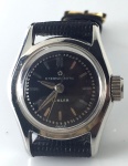 Lady Vintage - Relógio Eterna Matic Automático Turler, caixa original de aço inox de 25 mm de diâmetro, mostrador preto, coroa rosqueável, em perfeito estado de conservação e funcionamento, década de 70