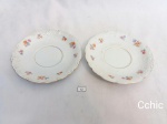 2 pratos pires porcelana KPM polones, decorado com flores . medida 16 cm de diametro