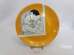 Prato Decorativo Porcelana Coleçao Botero , pintado a mao artista plástica Maria Augusta Rebouças. Nao acopnaha o suporte. Medida 16 cm de diametro.Prato pao