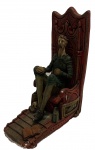 Escultura em resina cavalheiro medieval, medindo: 20 cm alt.