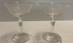 SAINT LOUIS - par de belas taças para champagne, medindo: 11,5 cm diâmetro.